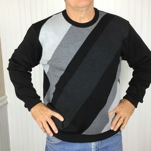 Marcello Sport Merino Wool Blend Striped  Sweater